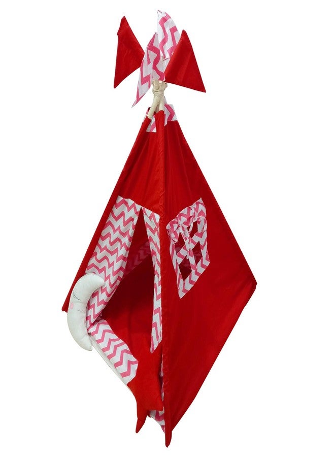 CREATIVE TEXTILES Tent House for Kids Lightweight Folding Camping Tent House for Kids Children's Indoor Outdoor Pop Up Teepee Play House Toy for 3 to 10 Year Boy and Girl Kids Colour : Red - Image 4